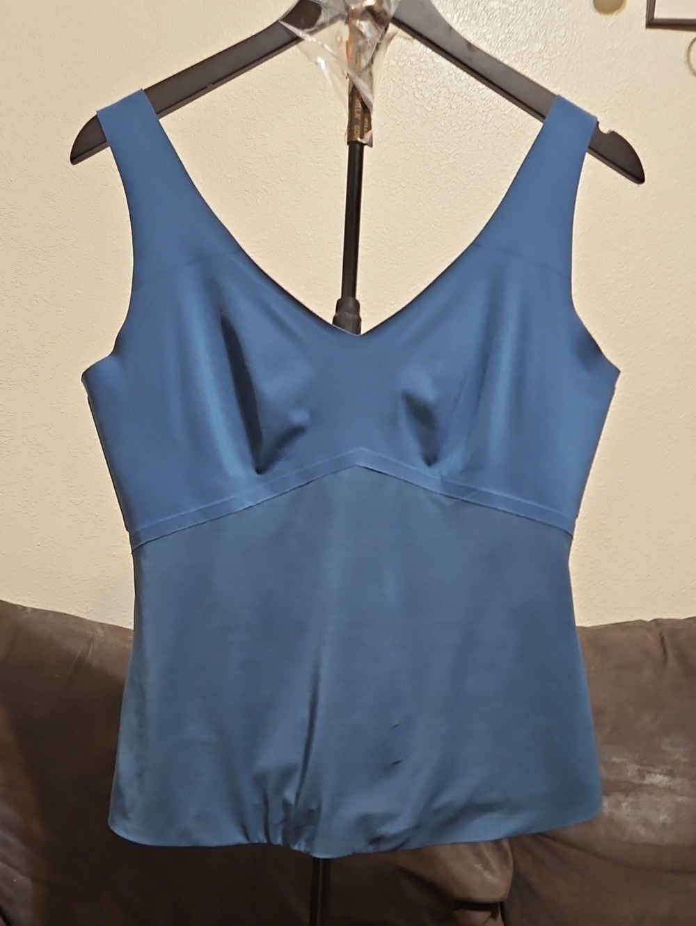 Honeylove Teal V-Neck Supportive Sleeveless Chemise Top
